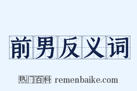 前男反义词是什么意思的图片